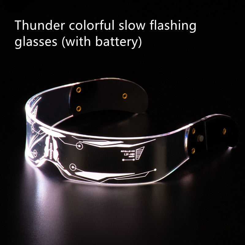LED Luminous Glasses Party Bar Disco Punk Glasses Futuristic Style Festival Goggles Decoration Gifts EHAD +