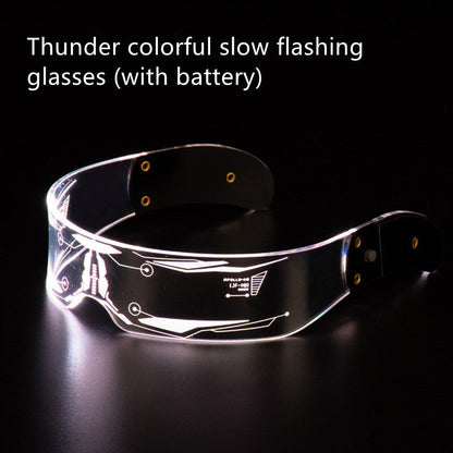LED Luminous Glasses Party Bar Disco Punk Glasses Futuristic Style Festival Goggles Decoration Gifts EHAD +