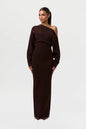 Ins Slim Long Sleeve Knitted Dress Evening Party Sexy Off-shoulder Bodycon Long Dresses EHAD +
