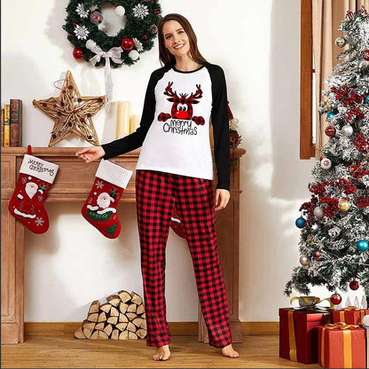 Family Christmas Pajamas Matching Sets Christmas Sleepwear Parent-Child Pjs Outfit For Christmas Holiday Xmas Party EHAD +