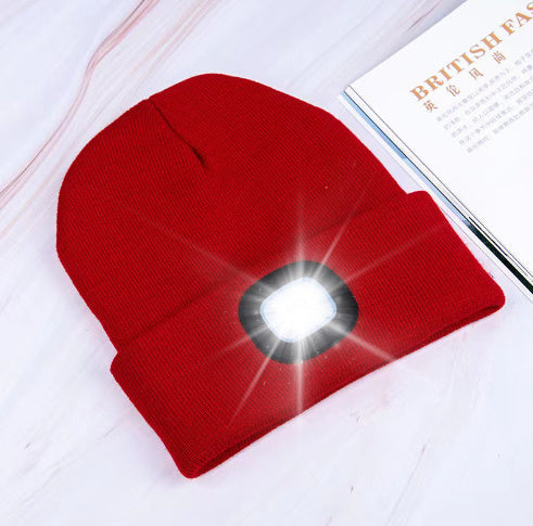 LED Knit Hat Button Cell Type Knitted Hat With Light Glowing EHAD +