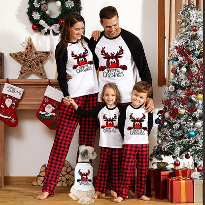 Family Christmas Pajamas Matching Sets Christmas Sleepwear Parent-Child Pjs Outfit For Christmas Holiday Xmas Party EHAD +