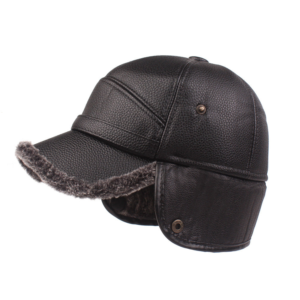 Leather cap men's cap EHAD +