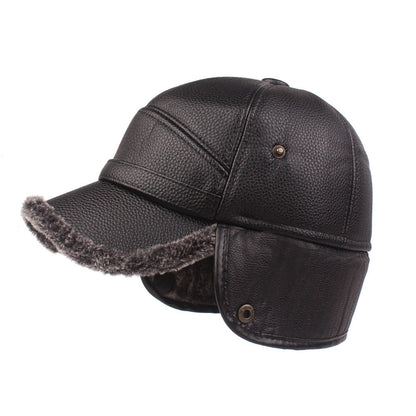Leather cap men's cap EHAD +