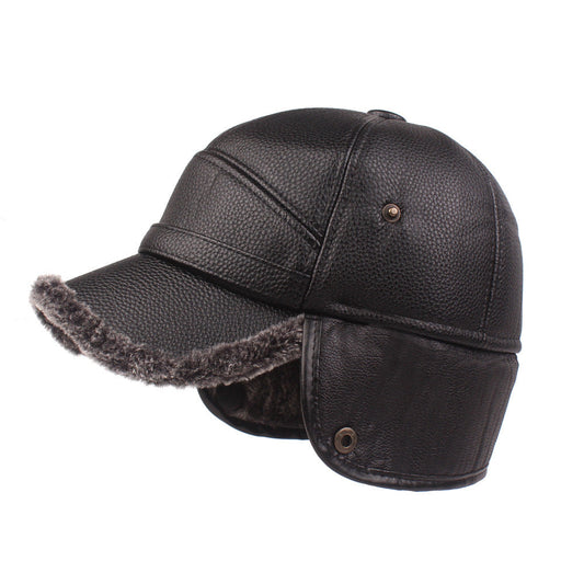 Leather cap men's cap EHAD +