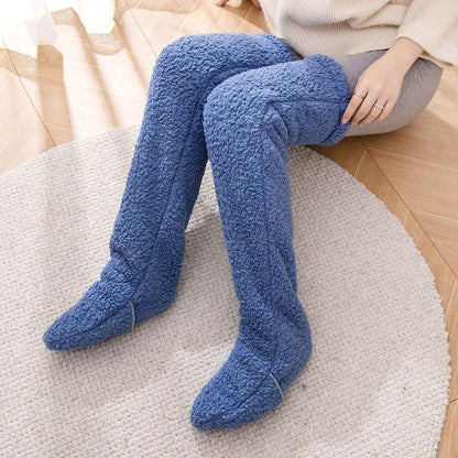 Over Knee High Fuzzy Long Socks Winter Warm Cold Leg Knee Joint Cold-proof Stockings Home Floor Sleeping Socks EHAD +