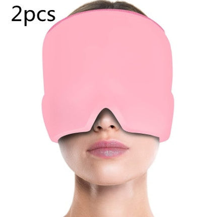 Ice Compress Headache Eye Mask Hat Relief For Migraines, Stress, And Tension Massage Tool EHAD +