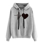 Heart Print Streetwear Hoodies Women Sweatshirt Spring Autumn Long Sleeve Hoodie Clothes EHAD +