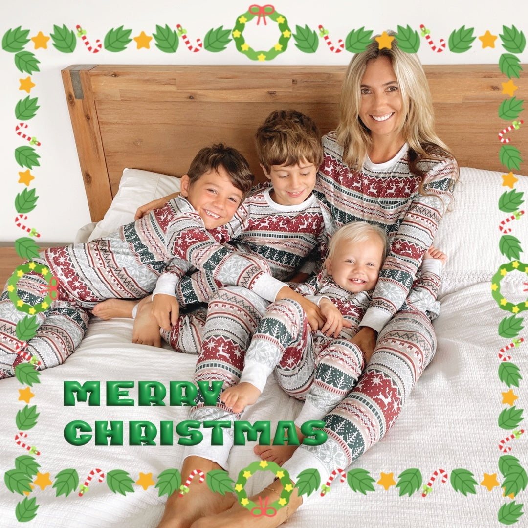 2024 Family Christmas Matching Pajamas Set Xmas Adult Kids Mother And Daughter Father Son Sleepwear Baby Family Look Outfits EHAD +