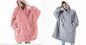 Hoodie Sweatshirt With Big Pocket Tops Sweater Comfortable Loose Double-Sided Fleece Thicker Wearable Blanket EHAD +