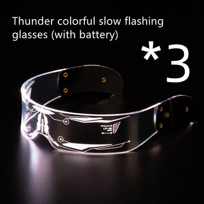 LED Luminous Glasses Party Bar Disco Punk Glasses Futuristic Style Festival Goggles Decoration Gifts EHAD +