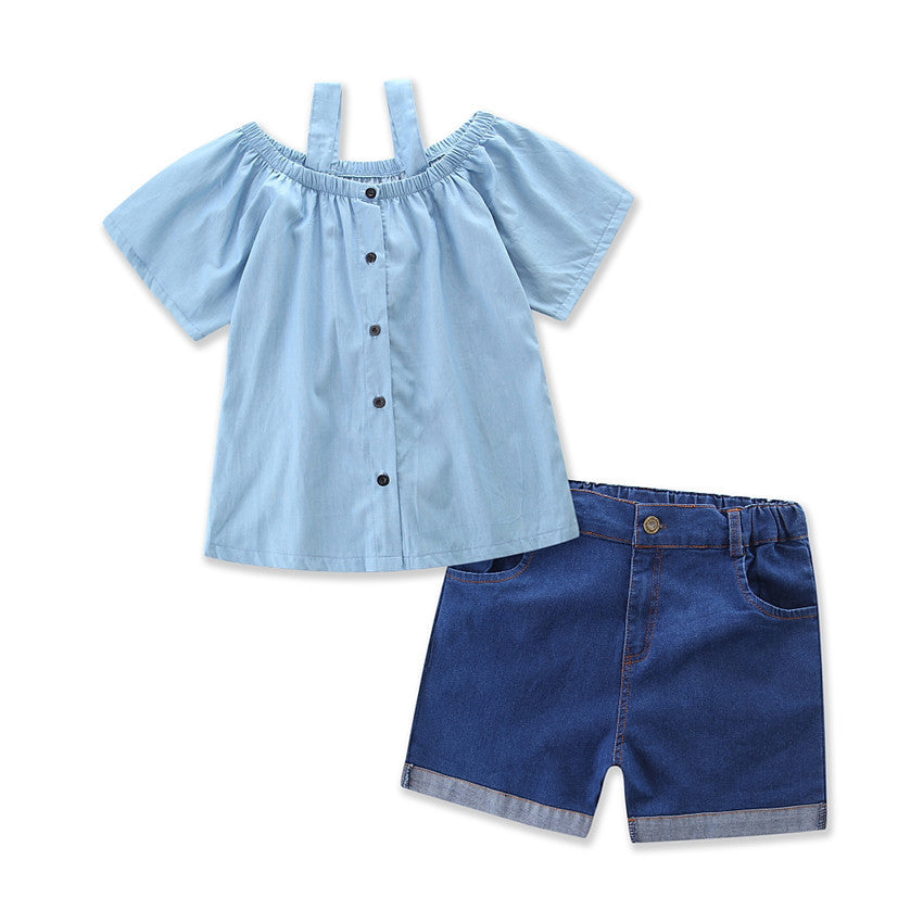 Mother-daughter cotton T-shirt + round skirt pants EHAD +