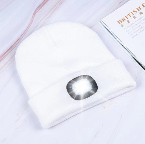 LED Knit Hat Button Cell Type Knitted Hat With Light Glowing EHAD +