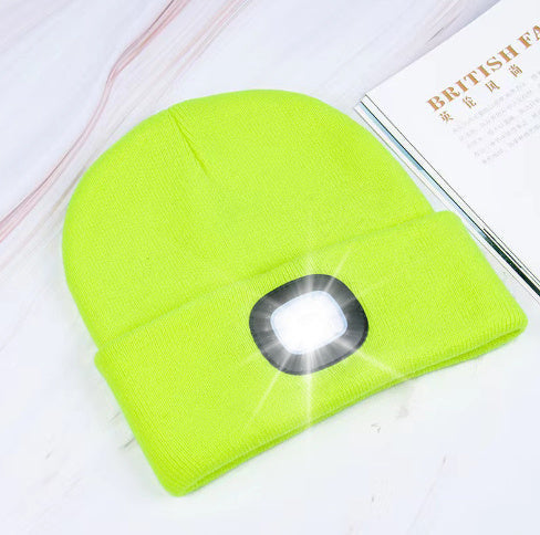 LED Knit Hat Button Cell Type Knitted Hat With Light Glowing EHAD +