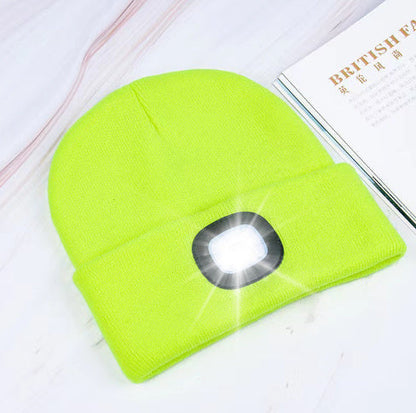 LED Knit Hat Button Cell Type Knitted Hat With Light Glowing EHAD +