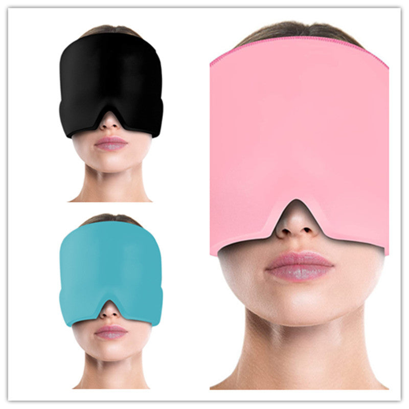 Ice Compress Headache Eye Mask Hat Relief For Migraines, Stress, And Tension Massage Tool EHAD +
