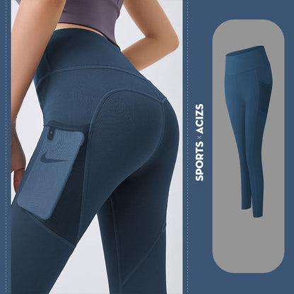 Yoga Pants Women With Pocket Leggings Sport Girl Gym Leggings Women Tummy Control Jogging Tights Female Fitness Pants EHAD +