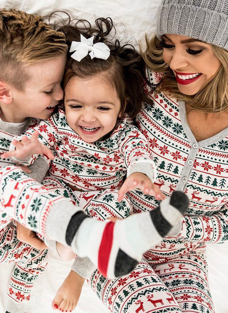 Christmas Pajamas Family Matching New Year Father Mother Kids Baby Look Clothes Set Dad Mom And Daughter Son Pyjamas Outfit EHAD +