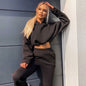 Jogging Suits For Women 2 Piece Sweatsuits Tracksuits Sexy Long Sleeve HoodieCasual Fitness Sportswear EHAD +