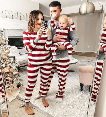 Parent-child Striped Christmas Family Set EHAD +
