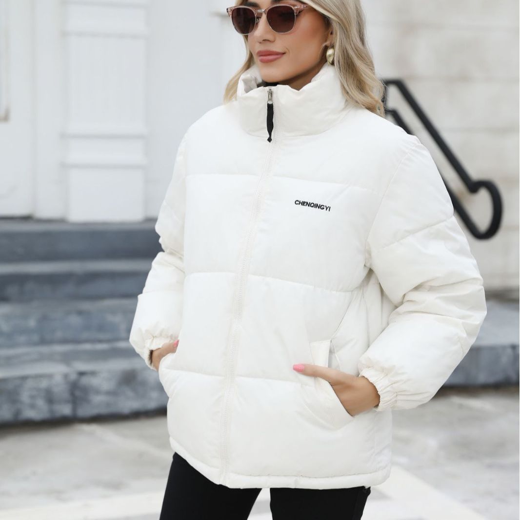 Winter Coat Women Casual Windproof Down Cotton Coat Warm Thickened Jacket Solid Outwear All-match Loose Tops Clothing EHAD +