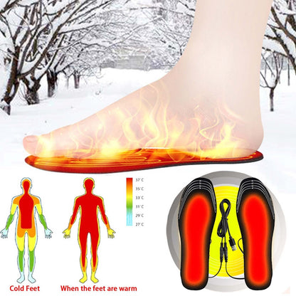 USB Heated Shoes Insoles Can Be Cut Winter Warm Heating Insoles Pad Feet For Boots Sneaker Shoes EHAD +