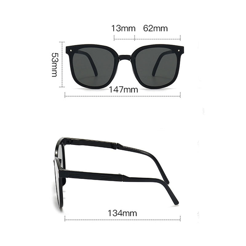 Folding Sunglasses Summer Beach Fashion Sun Protection Glasses EHAD +