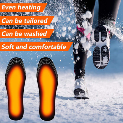 USB Heated Shoes Insoles Can Be Cut Winter Warm Heating Insoles Pad Feet For Boots Sneaker Shoes EHAD +