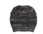 Mixed Color Knitted Wool Hat Ladies Non-labeled Ponytail Hat EHAD +