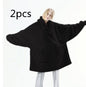 Hoodie Sweatshirt With Big Pocket Tops Sweater Comfortable Loose Double-Sided Fleece Thicker Wearable Blanket EHAD +