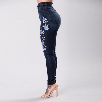 European and American embroidered jeans EHAD +