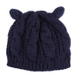 Hand Made 3D Cute Knitted Cat Ear Beanie For Winter EHAD +