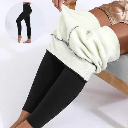 Winter Leggings Warm Thick High Stretch Lamb Cashmere Leggins Skinny Fitness Woman Pants EHAD +