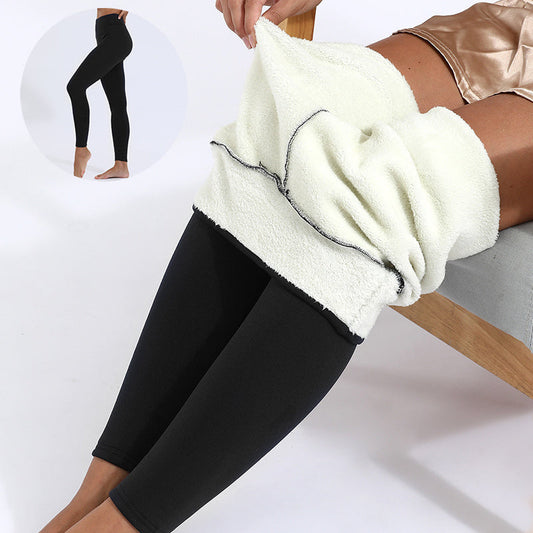 Winter Leggings Warm Thick High Stretch Lamb Cashmere Leggins Skinny Fitness Woman Pants EHAD +