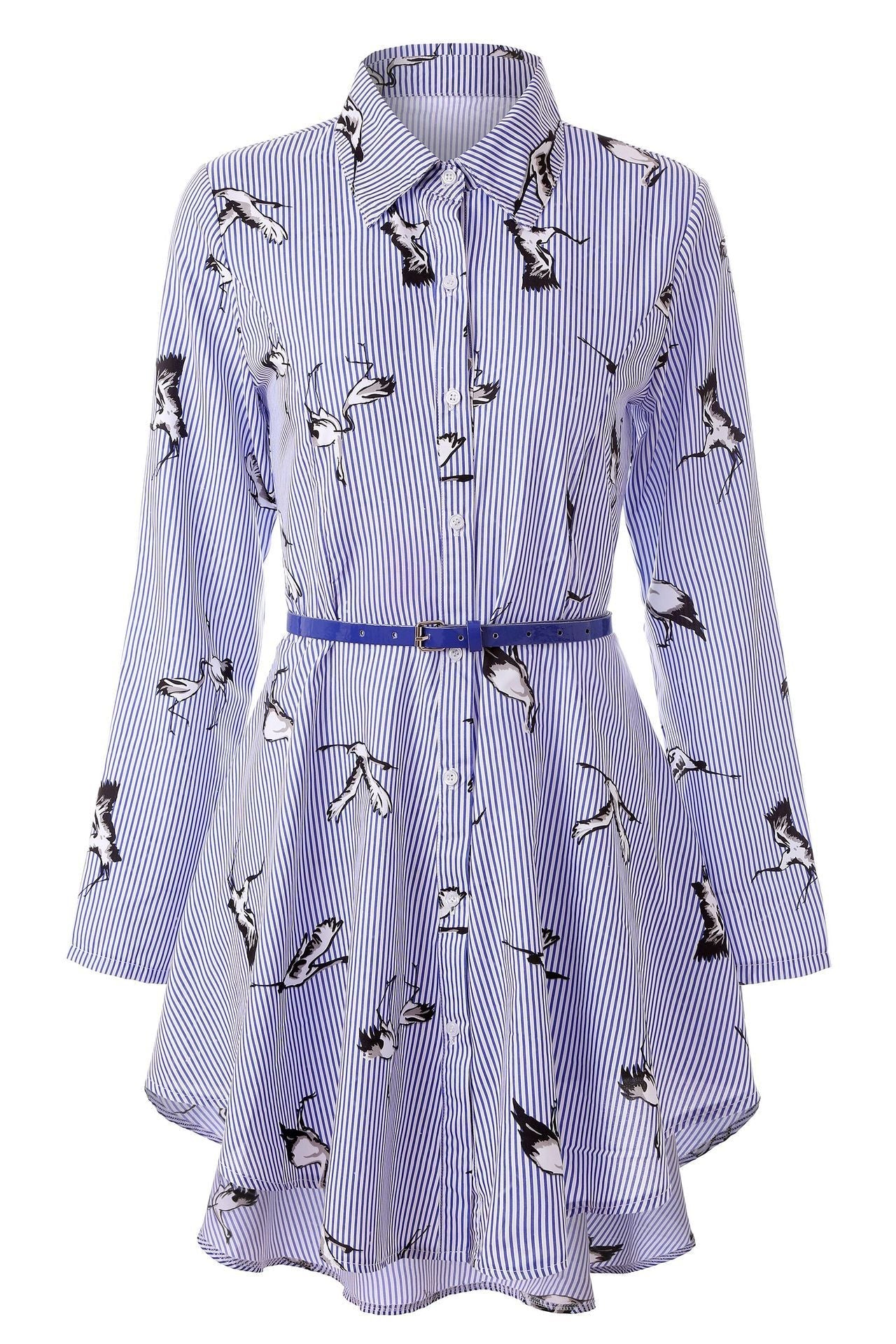 Long sleeve women's striped shirt EHAD +