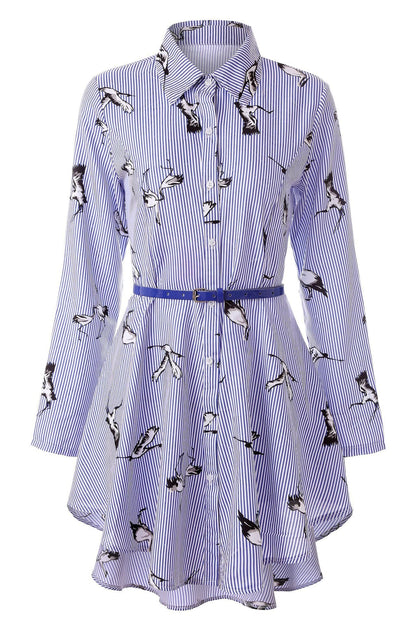 Long sleeve women's striped shirt EHAD +