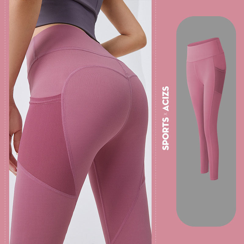 Yoga Pants Women With Pocket Leggings Sport Girl Gym Leggings Women Tummy Control Jogging Tights Female Fitness Pants EHAD +