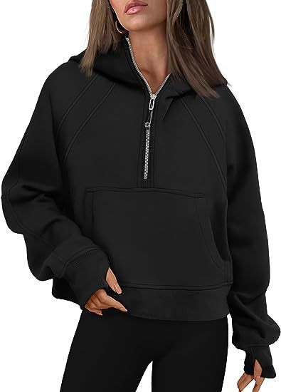 Zipper Hoodies Sweatshirts With Pocket Loose Sport Tops Long Sleeve Pullover Sweaters Winter Fall Outfits Women Clothing EHAD +