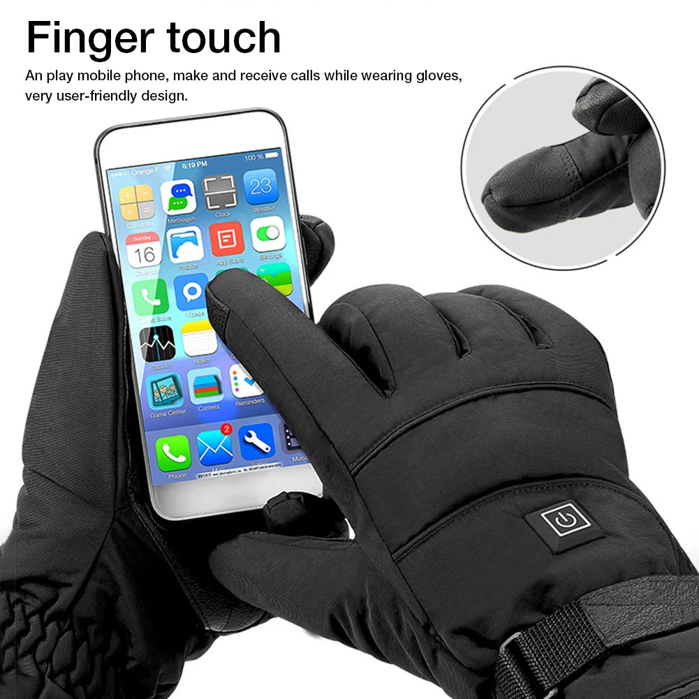 Winter Electric Heated Gloves Motorcycle Touch Screen Gloves EHAD +