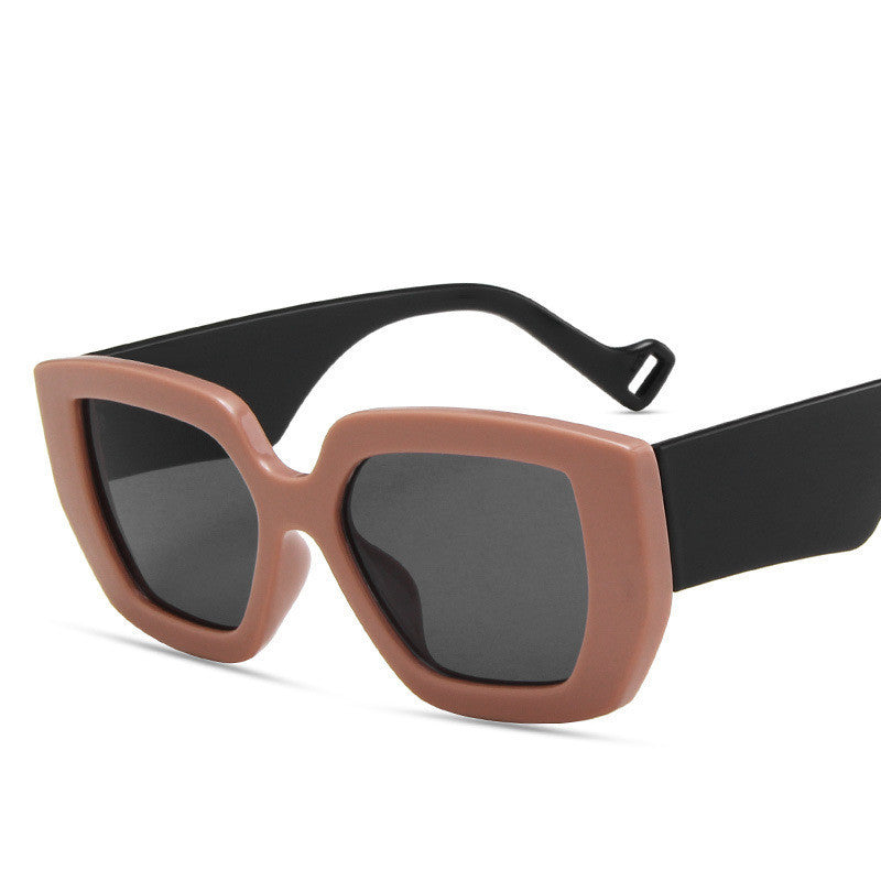 Side Sunglasses Personality Polygon Contrast Sunglasses Retro Sunglasses EHAD +