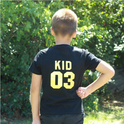 Parent-child Short-sleeved T-shirt Family Top EHAD +