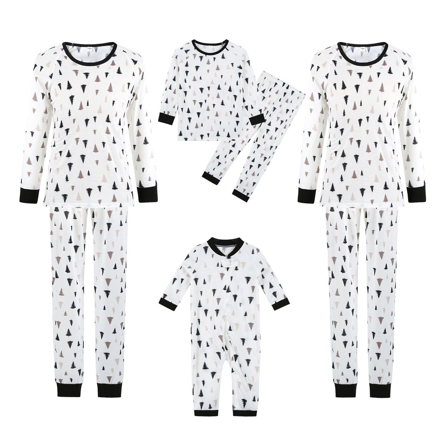 Christmas Tree Family Wear Pajamas Print EHAD +