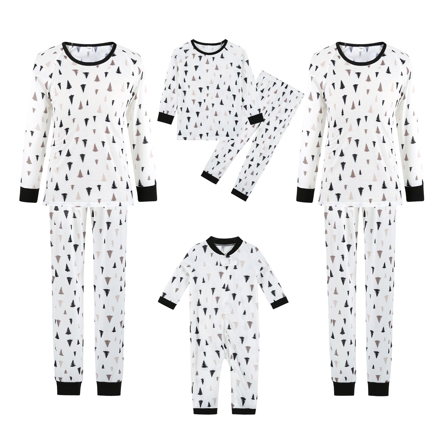 Christmas Tree Family Wear Pajamas Print EHAD +