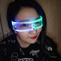 LED Luminous Glasses Party Bar Disco Punk Glasses Futuristic Style Festival Goggles Decoration Gifts EHAD +