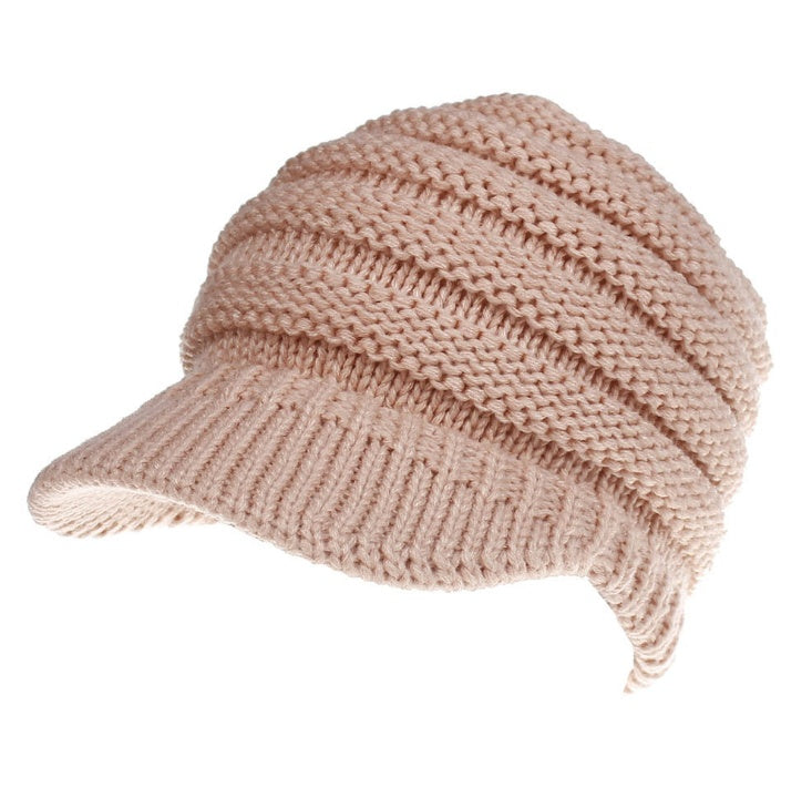 Women Ponytail Beanies Autumn Winter Hats Female Soft Knitting Caps Warm Ladies Skullies EHAD +