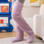 Over Knee High Fuzzy Long Socks Winter Warm Cold Leg Knee Joint Cold-proof Stockings Home Floor Sleeping Socks EHAD +