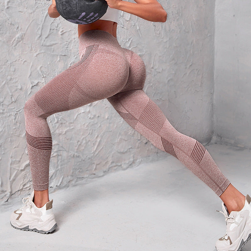 High Waist Seamless Yoga Pants Women's Solid Color Dot Striped Print Butt Lifting Leggings Fitness Running Sport Gym Legging Outfits EHAD +