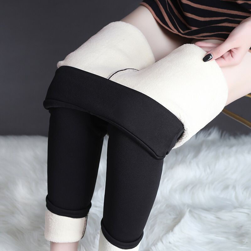Winter Leggings Warm Thick High Stretch Lamb Cashmere Leggins Skinny Fitness Woman Pants EHAD +