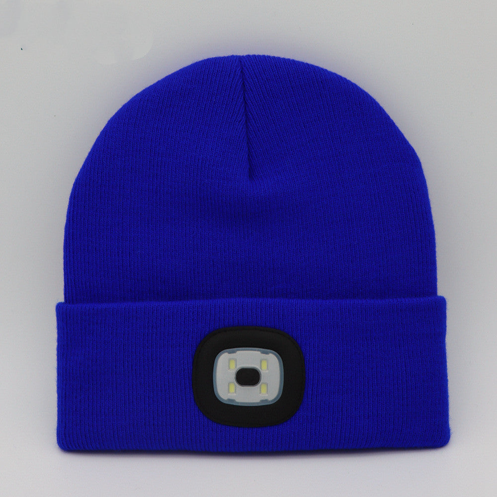LED Knit Hat Button Cell Type Knitted Hat With Light Glowing EHAD +