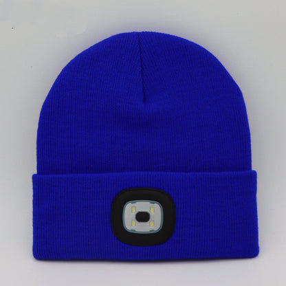 LED Knit Hat Button Cell Type Knitted Hat With Light Glowing EHAD +
